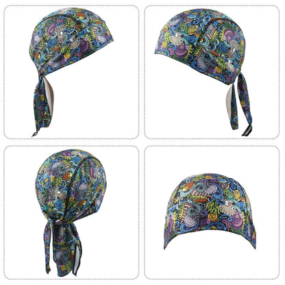 Sweat Wicking Skull Cap Beanie Quick Dry Breathable Stretch Adjustable Bandana Head Sun Hat for Men Women