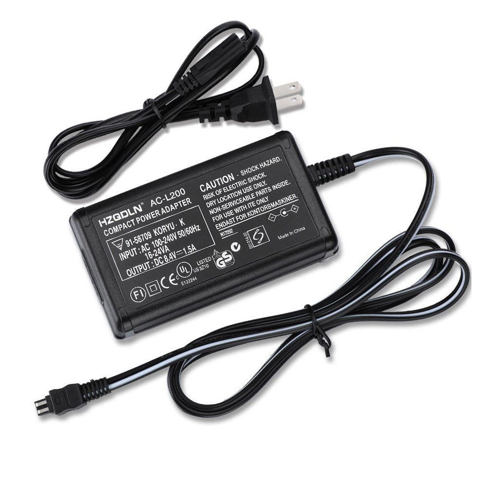 AC Adapter Charger Compatible Sony Handycam HDR-CX190,HDR-CX220,HDR-CX230,HDR-CX330, HDR-HC3, HC5, HC7, HC9, DCR-HC20, HC21, HC26, HC28, HC30, HC32, HC36, HC38, HC42, HC46, HC52, HC96, HC96E, HC1000